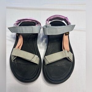 Teva Women’s Sport Hiking Sandals Gray Pink Adjustable Straps Size 7